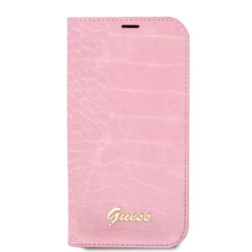 iPhone 14 Pro Max Guess PU Croco fliptok rózsaszín (GUBKP14XHGCRHP)-3666339082994 2 kép