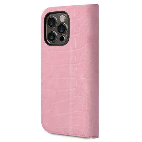 iPhone 14 Pro Max Guess PU Croco fliptok rózsaszín (GUBKP14XHGCRHP)-3666339082994 7 kép