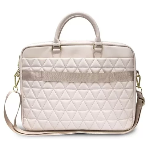Guess Torba 15' Quilted laptop táska light pink, notebook táska (GUC-3700740469316 3 kép