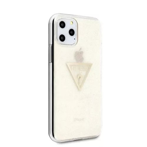 Guess GUHCN58SGTLGO iPhone 11 Pro arany/arany keménytok Glitter Trian-3700740461426 5 kép