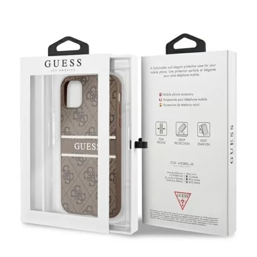 Guess 4G Stripe tok iPhone 11 / Xr 6.1" - barna-3666339005498 8 kép