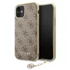 Guess GUHCN61GF4GBR iPhone 11 barna/barna kemény tok 4G Charms Kollekció tok