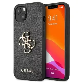   Guess GUHCP13M4GMGGR iPhone 13  szürke/szürke kemény tok 4G Nagy Fém Logó tok