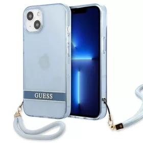   Guess GUHCP13MHTSGSB iPhone 13 6.1 "kék / kék keménytok áttetsző pánt tok