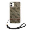 Guess GUOHCN61H4STW iPhone 11 barna/barna tok 4G Print Strap tok-3666339046408 3 kép