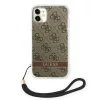 Guess GUOHCN61H4STW iPhone 11 barna/barna tok 4G Print Strap tok-3666339046408 3 kép