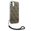 Guess GUOHCN61H4STW iPhone 11 barna/barna tok 4G Print Strap tok-3666339046408 4 kép