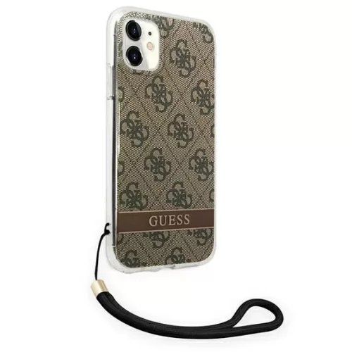 Guess GUOHCN61H4STW iPhone 11 barna/barna tok 4G Print Strap tok-3666339046408 4 kép