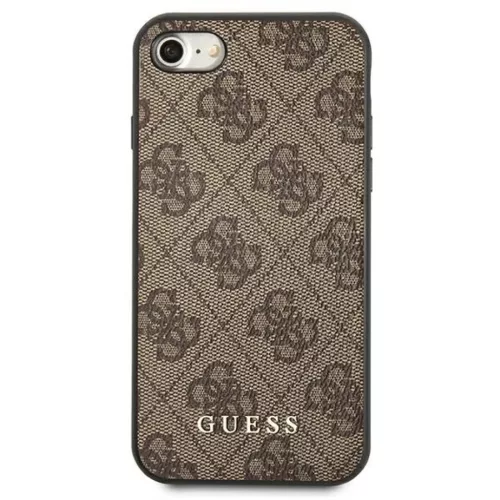 Guess 4G Metal Gold Logo tok iPhone SE 2022 / 2020 / 7 / 8 - Barna-3700740493953 3 kép