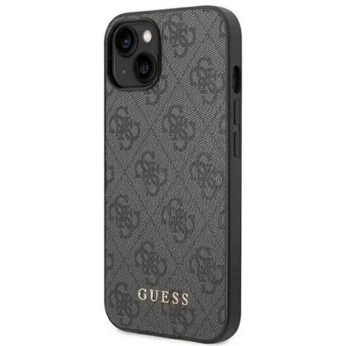 Guess GUHCP14SG4GFGR iPhone 14 6,1" szürke hard tok 4G Metal Gold Log-3666339094034 2 kép