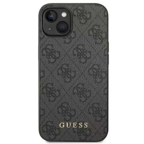 Guess GUHCP14SG4GFGR iPhone 14 6,1" szürke hard tok 4G Metal Gold Log-3666339094034 3 kép