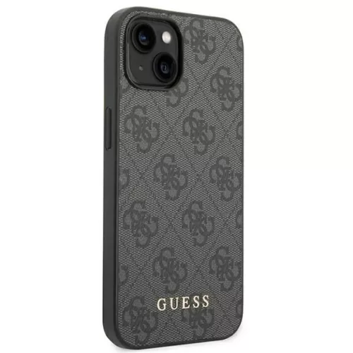 Guess GUHCP14SG4GFGR iPhone 14 6,1" szürke hard tok 4G Metal Gold Log-3666339094034 4 kép