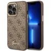 Guess GUHCP14LHG4SHW iPhone 14 Pro 6.1" barna / barna kemény tok 4G Vintage Gold Logo tok