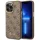 Guess GUHCP14LHG4SHW iPhone 14 Pro 6.1" barna / barna kemény tok 4G Vintage Gold Logo tok