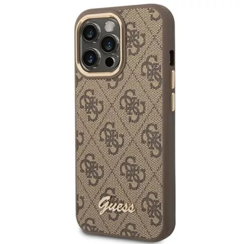 Guess GUHCP14LHG4SHW iPhone 14 Pro 6.1" barna / barna kemény tok 4G V-3666339065263 2 kép