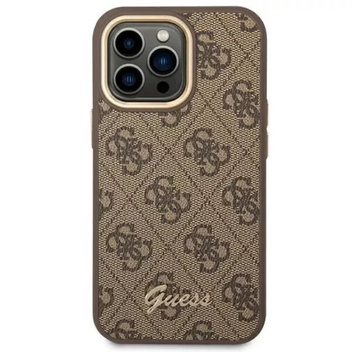 Guess GUHCP14LHG4SHW iPhone 14 Pro 6.1" barna / barna kemény tok 4G V-3666339065263 3 kép