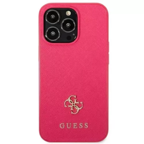 Guess Saffiano 4G Small Metal Logo tok iPhone 13 Pro rózsaszín-3666339047986 3 kép