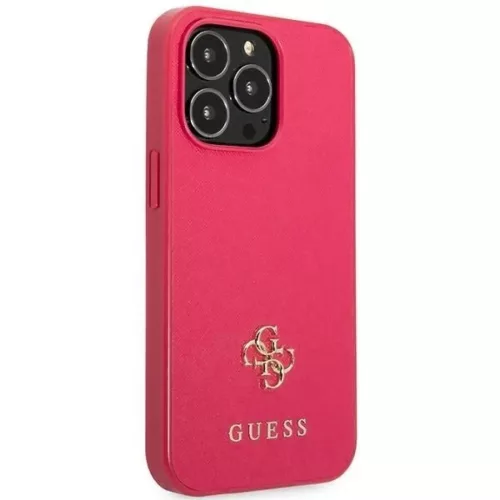 Guess Saffiano 4G Small Metal Logo tok iPhone 13 Pro rózsaszín-3666339047986 4 kép