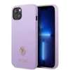 Guess GUHCP13SPS4MU iPhone 13 mini 5.4" lila/lila keménytok Saffiano 4G Small Metal Logo tok