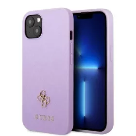   Guess GUHCP13SPS4MU iPhone 13 mini 5.4" lila/lila keménytok Saffiano 4G Small Metal Logo tok