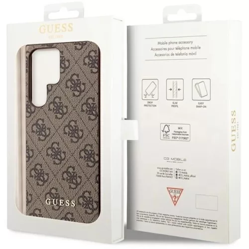 Guess GUHCS23LG4GFBR S23 Ultra S918 barna/barna kemény tok 4G Arany L-3666339117009 8 kép