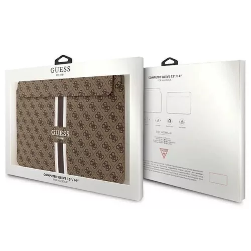 Guess 4G Printed Stripes laptop táska 14" - barna-3666339120535 4 kép