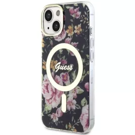 Guess Flower MagSafe tok iPhone 14-hez - fekete-3666339115517 2 kép