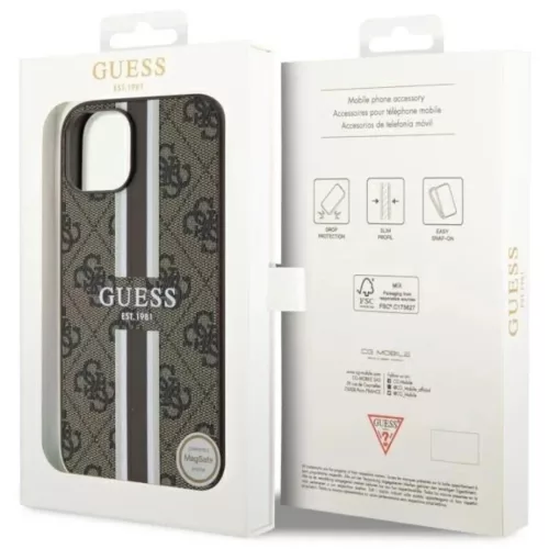 Guess GUHMP14SP4RPSW iPhone 14 6.1" barna/barna keménytok 4G Printed -3666339119775 8 kép