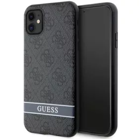   Guess GUHCN61P4SNK iPhone 11 szürke/szürke keménytok 4G Stripe tok