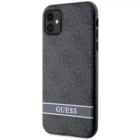 Guess GUHCN61P4SNK iPhone 11 szürke/szürke keménytok 4G Stripe tok-3666339170103 2 kép