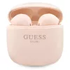 Guess Classic EST Logo TWS Bluetooth fülhallgatók + dokkoló állomás - rózsaszín