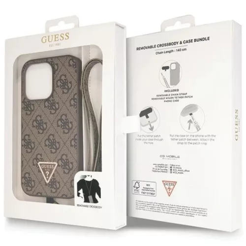 Guess GUHCP14LP4TDSCPW tok iPhone 14 Pro - barna Crossbody 4G Metal Lo-3666339146924 9 kép