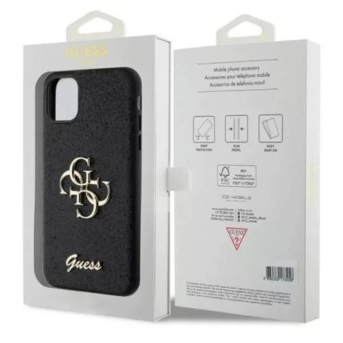Guess GUHCN61HG4SGK tok iPhone 11  - fekete Glitter Script Big 4G tok-3666339147266 8 kép