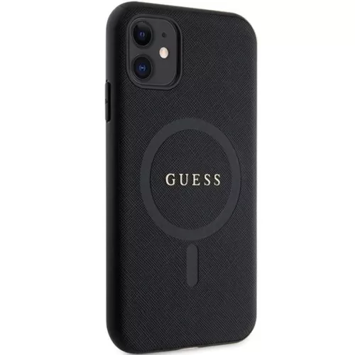Guess GUHMN61PSAHMCK tok iPhone 11-hez - fekete Saffiano MagSafe-3666339155667 4 kép