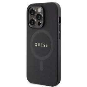 Guess GUHMP14LPSAHMCK tok tok iPhone 14 Pro - fekete Saffiano MagSafe-3666339155742 2 kép