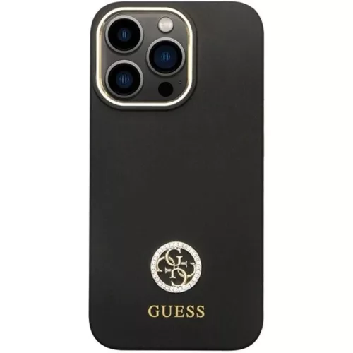 Guess GUHCP13LM4DGPK tok iPhone 13 Pro - fekete Szilikon Logó Strass -3666339148423 3 kép