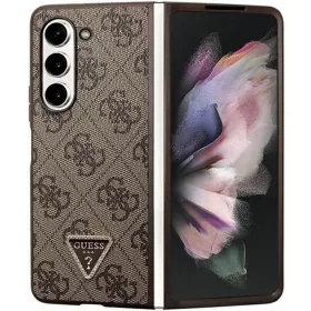 Guess Leather 4G Triangle Strass tok Samsung Galaxy Z Fold 5 - barna-3666339173920 1 kép