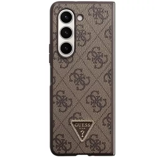 Guess Leather 4G Triangle Strass tok Samsung Galaxy Z Fold 5 - barna-3666339173920 2 kép