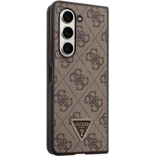 Guess Leather 4G Triangle Strass tok Samsung Galaxy Z Fold 5 - barna-3666339173920 5 kép
