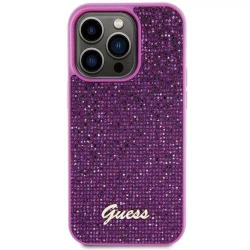 Guess Disco Metal Script tok iPhone 15 Pro - rózsaszín-3666339173739 3 kép