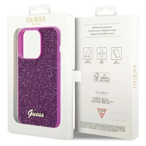 Guess Disco Metal Script tok iPhone 15 Pro - rózsaszín-3666339173739 8 kép