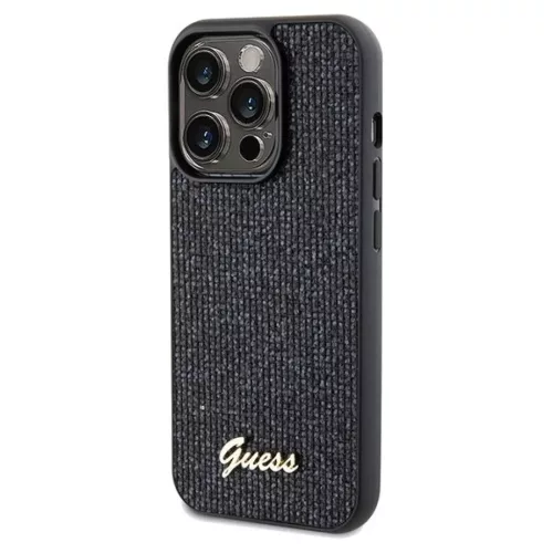 Guess Disco Metal Script tok iPhone 14 Pro Max - fekete-3666339173425 2 kép