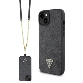   Guess GUHCP15MP4TDSCPK iPhone 15 Plus 6.7" fekete/fekete kemény tok Crossbody 4G Metal Logo tok