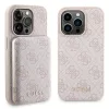Guess 4G Fém Logo készlet iPhone 14 Pro tok + 5000mAh MagSafe akkumulátor - rózsaszín tok