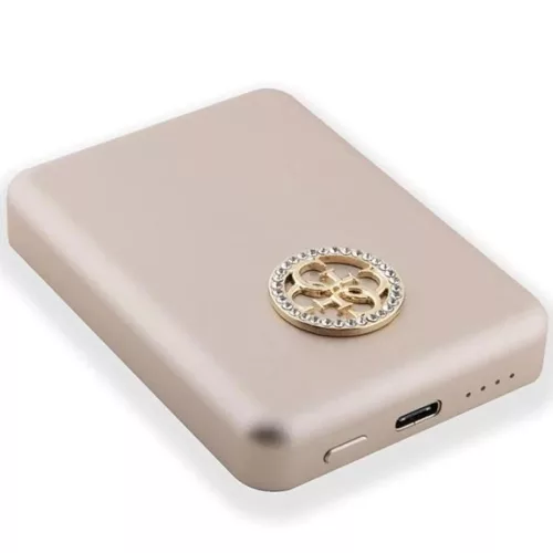 Guess MagSafe 4G Strassed Metal Logo indukciós powerbank 5W 3000mAh --3666339170158 4 kép