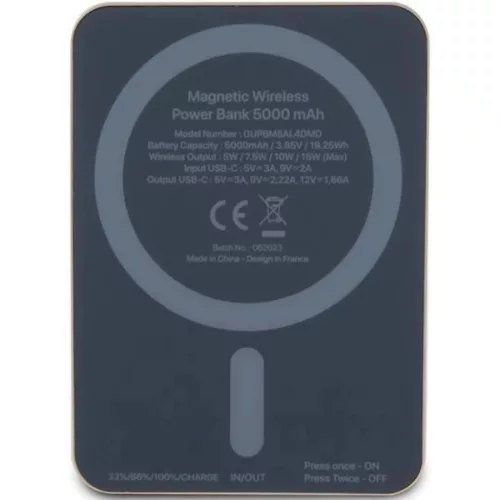 Guess MagSafe Metal Script Logo indukciós powerbank 15W 5000mAh - ara-3666339172145 3 kép