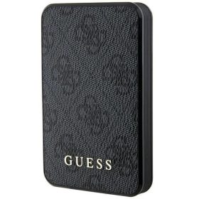   Guess Powerbank 15W GUPB5LP4GEGK 5000mAh fekete/fekete 4G bőrfém logó