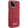 Guess Silicone Script Metal Logo & Frame tok iPhone 15 - piros-3666339149048 4 kép