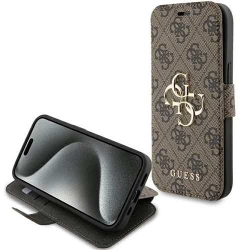 Guess 4G Metal Logo tok iPhone 15 / 14 / 13 - barna-3666339194420 1 kép
