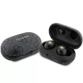   Guess 4G Metal Logós Bluetooth TWS fülhallgató ENC dokkolóval - fekete